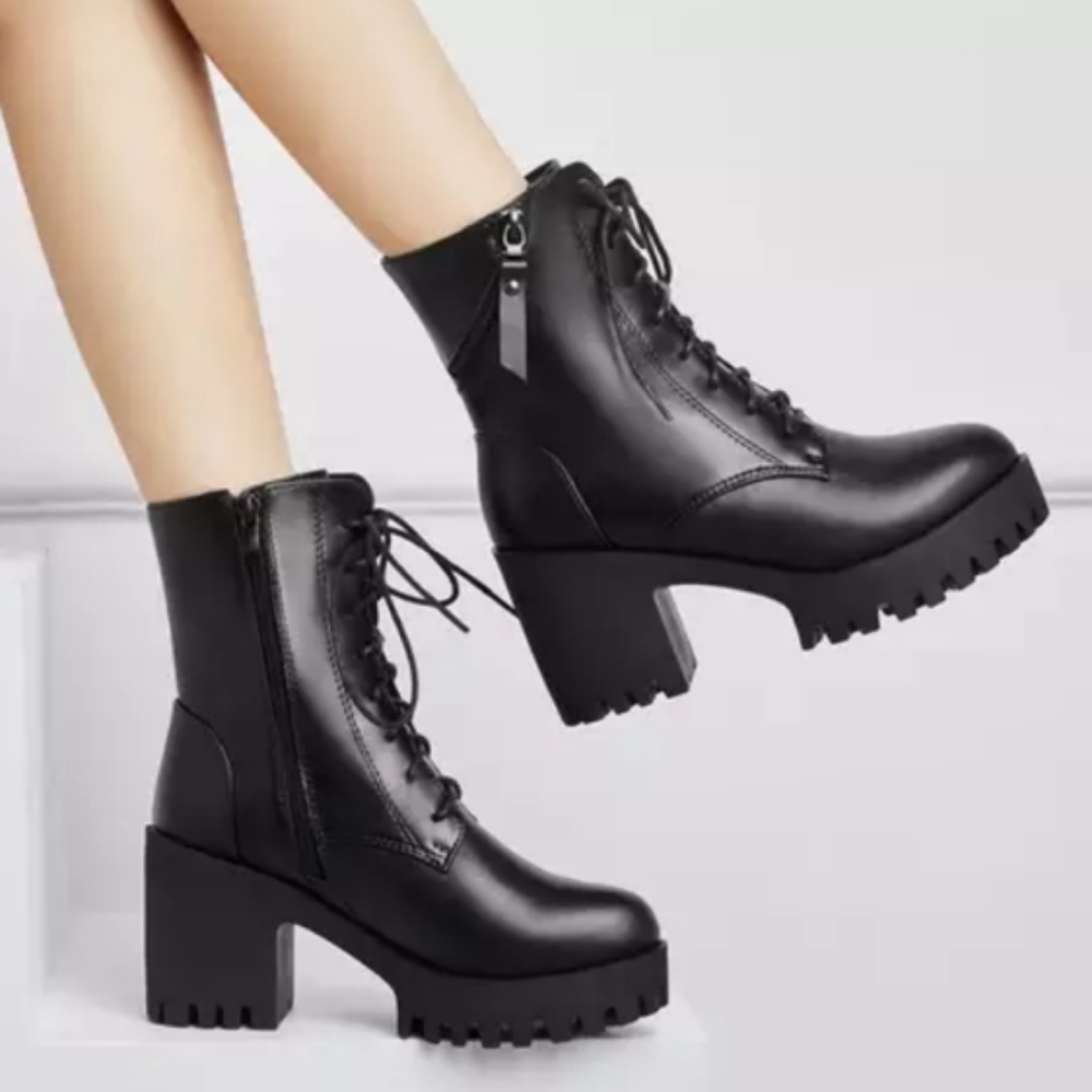 Leather boots